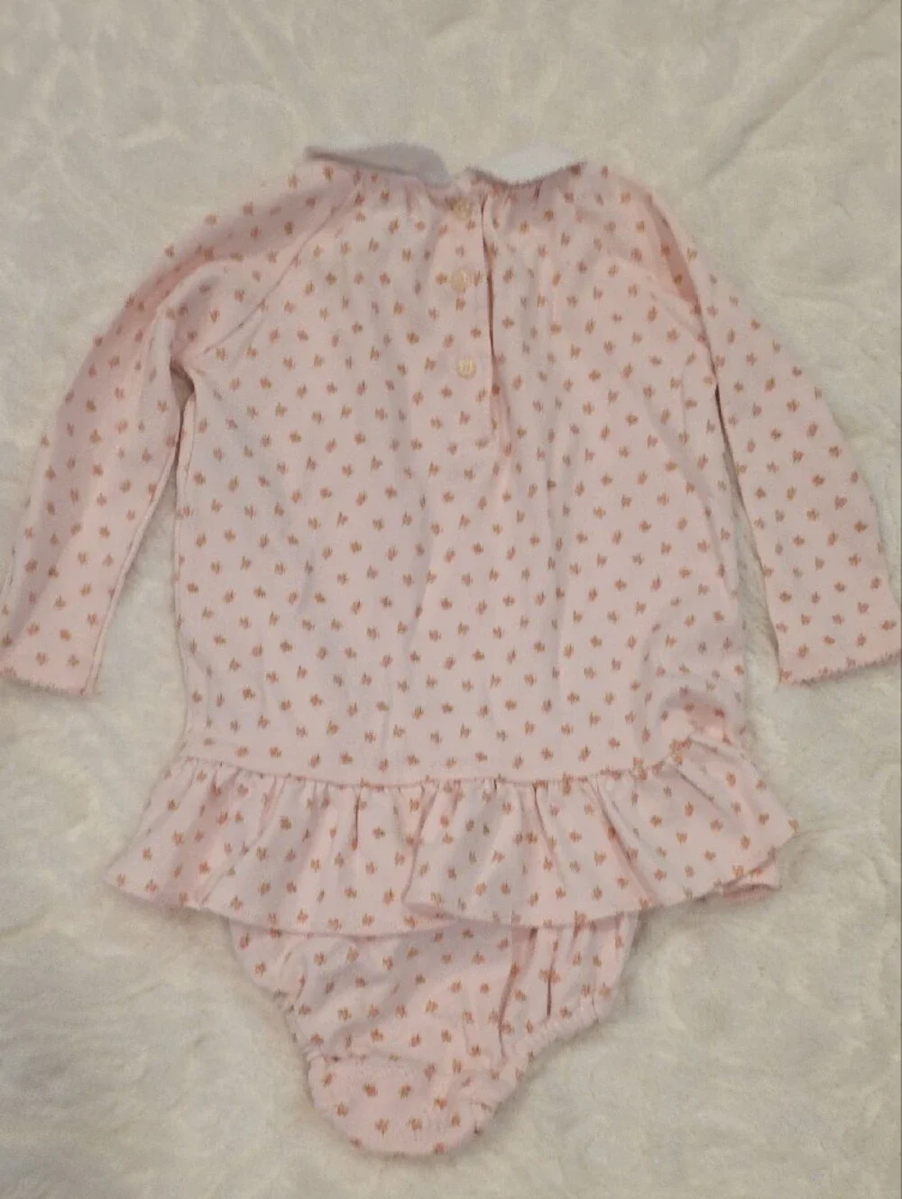 Ralph Lauren Pink Floral Long Sleeve Top & Bloomers Set